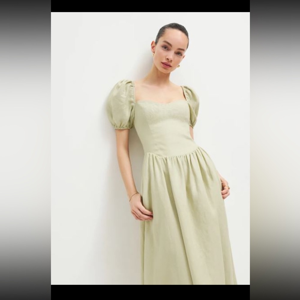 Reformation Light Green Midi Dress